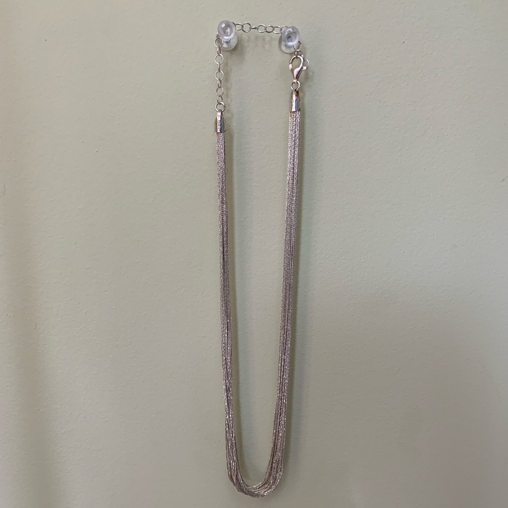 40 Strand Genuine Liquid Silver Neckace